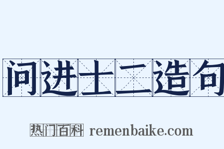 问进士二造句是什么意思的图片